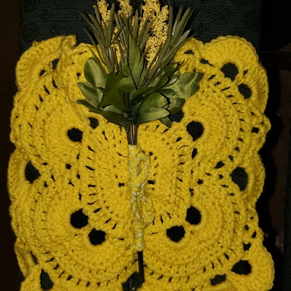 Handmade crochet table piece